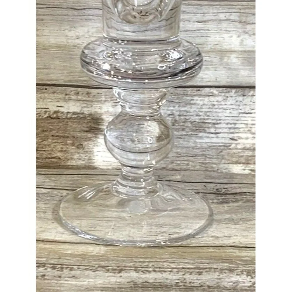Set Of 6 Elegant Clear Glass Champagne‎ Flutes with Ornate Stem Design